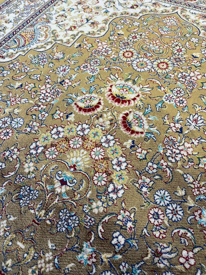 Bamboo Prayer Rug with Silk Fringes: Soft Muslim Seccade