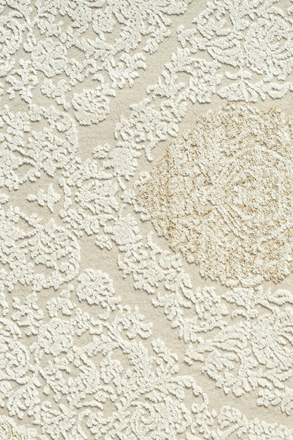 8x11 ft, Beige Classic oriental Bamboo Rug: Fine Medallion carpet