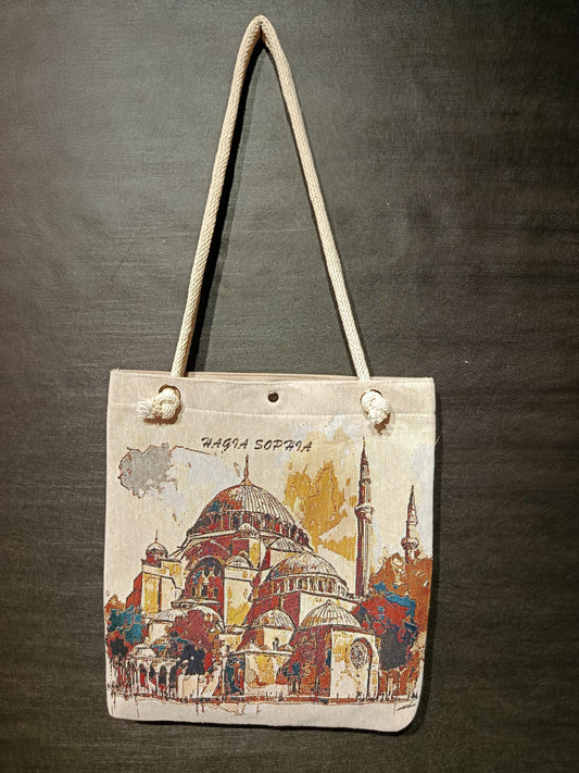 Hagia Sophia Tote Bag: Organic Cotton Shoulder Bag