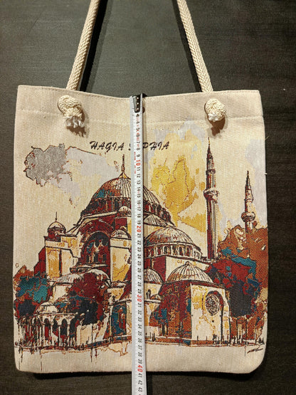 Hagia Sophia Tote Bag: Organic Cotton Shoulder Bag