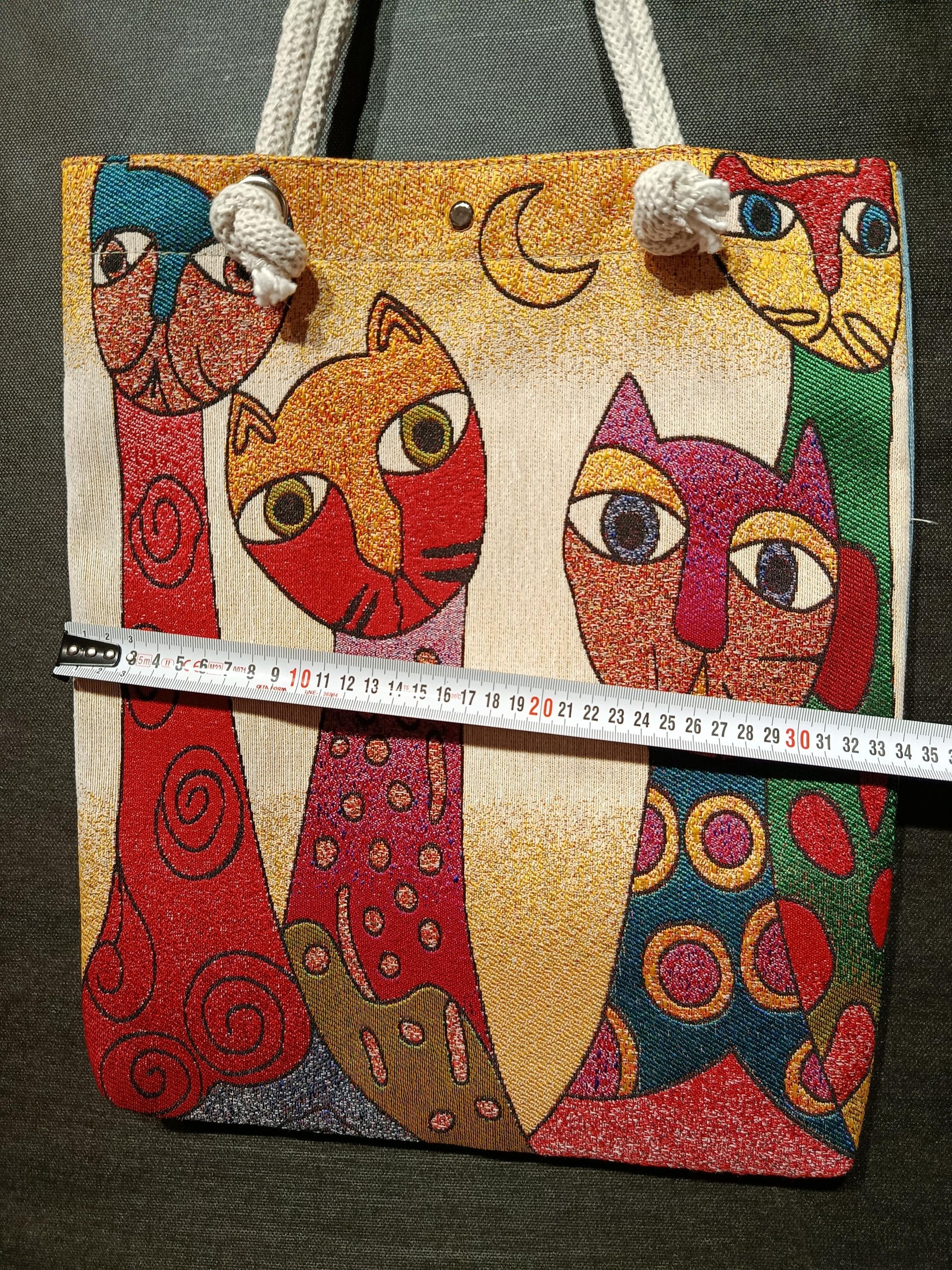 Cats of Istanbul Shoulder Bag: Handmade Organic Cotton Blend