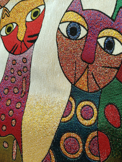 Cats of Istanbul Shoulder Bag: Handmade Organic Cotton Blend
