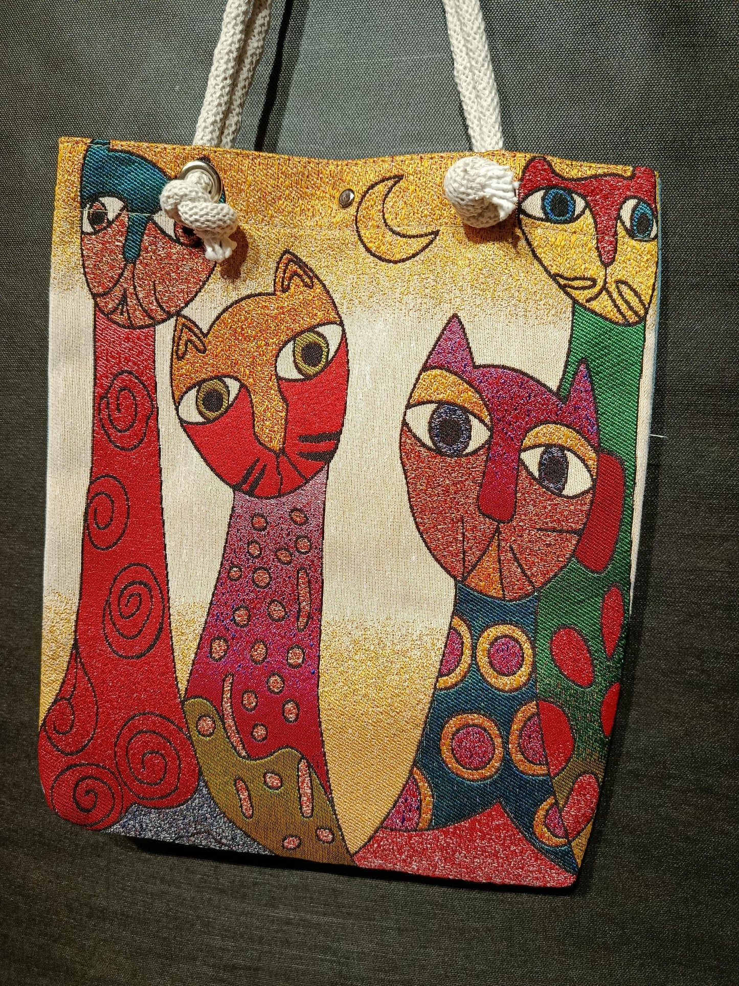 Cats of Istanbul Shoulder Bag: Handmade Organic Cotton Blend