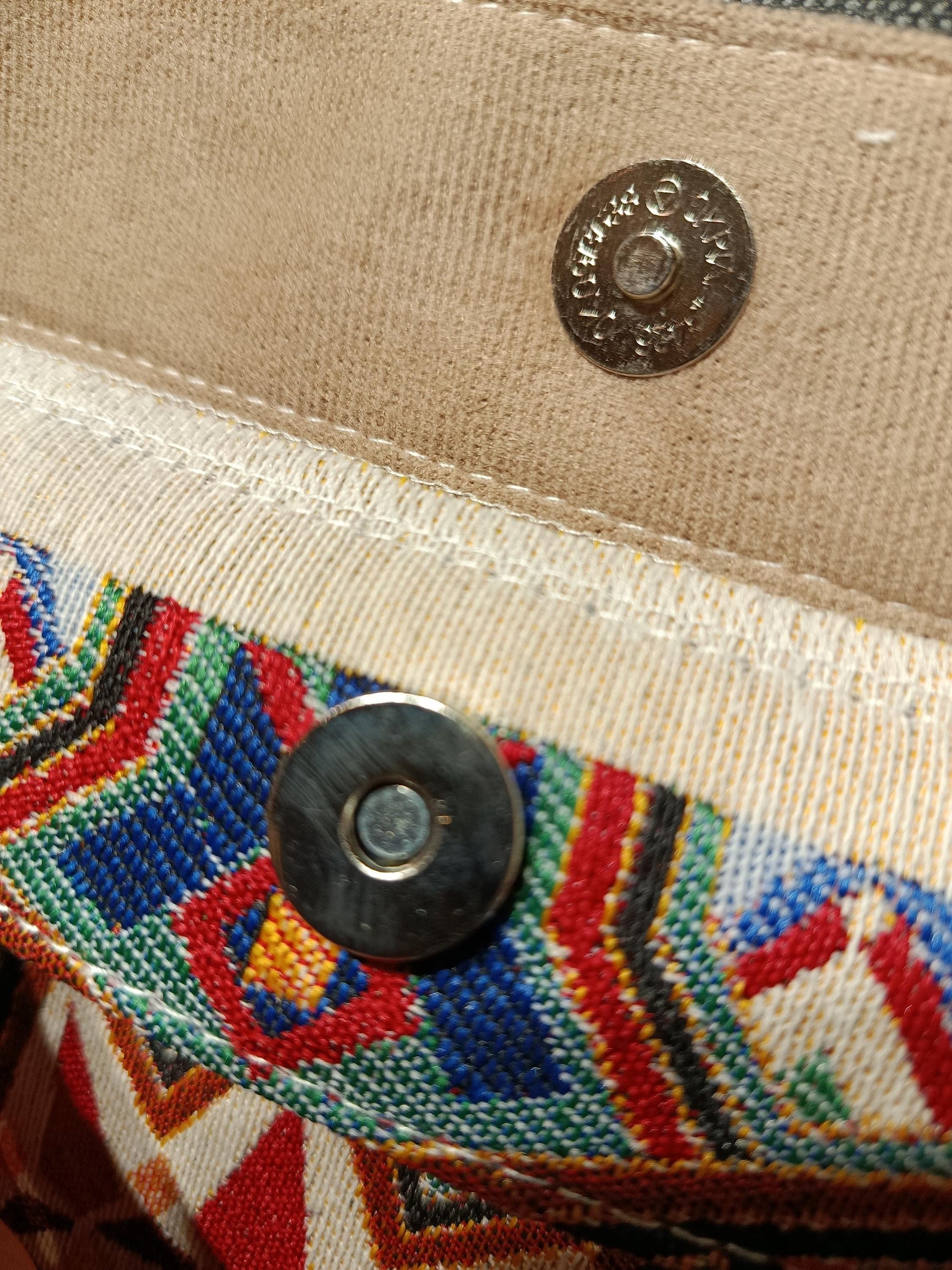 Handmade Geometric Shoulder Bag: Cotton Blend Tote (35cmx45cm)