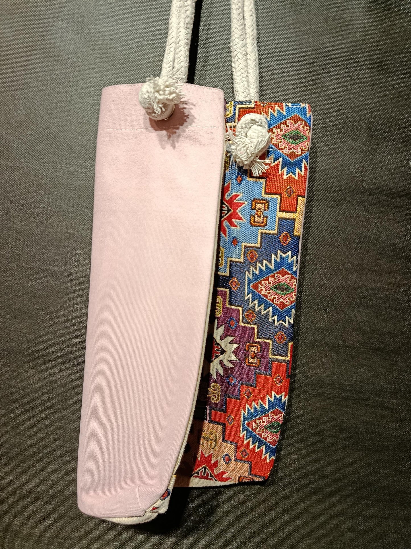 Handmade Shoulder Bag: Organic Cotton Blend, Colorful Pattern (35cmx45cm)
