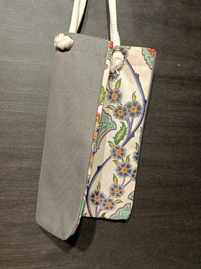 Handmade Floral Shoulder Bag: Organic Cotton Blend Tote