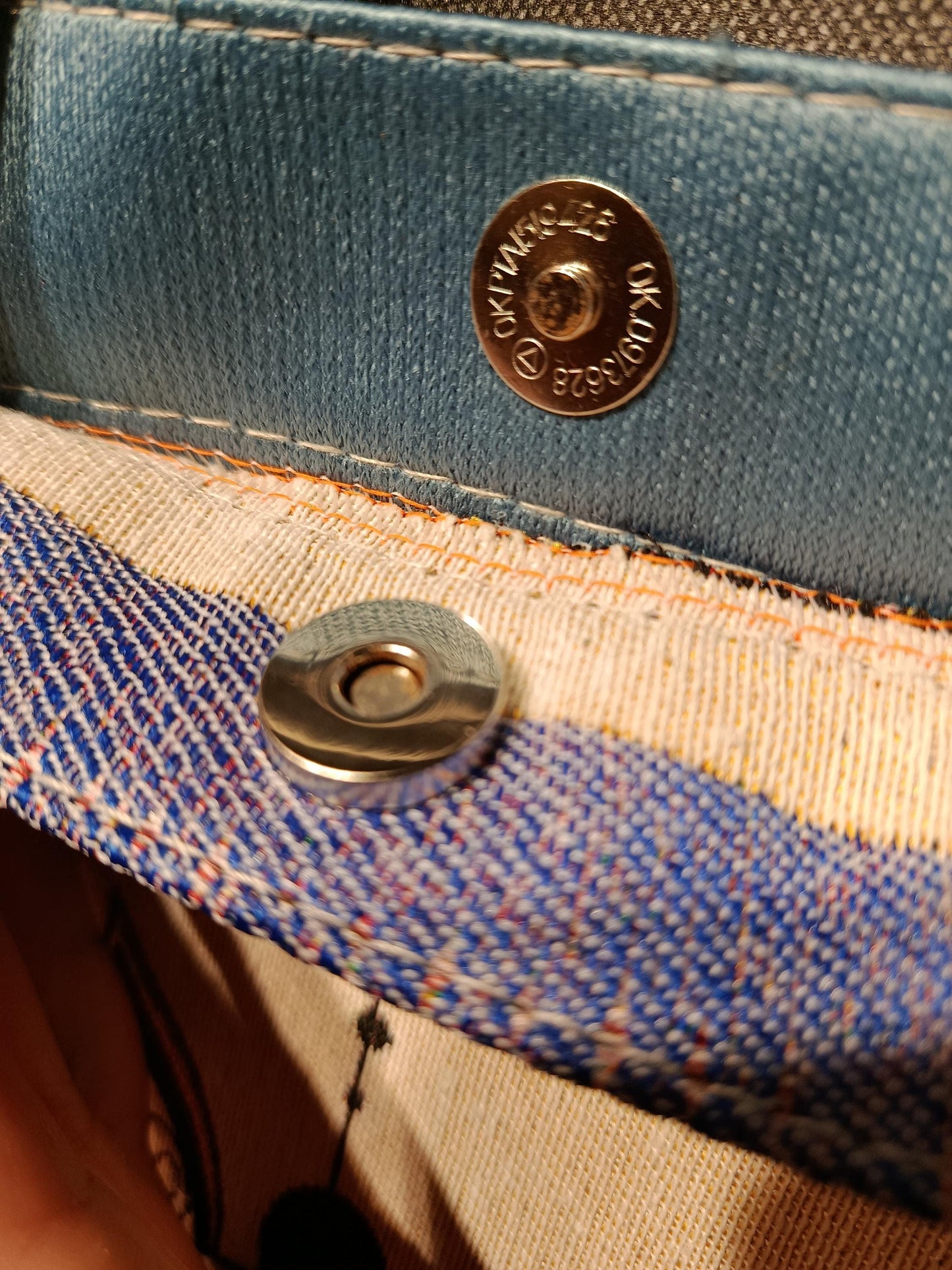 Handmade Shoulder Bag: Evil Eye Design, Cotton Blend (35x45cm)