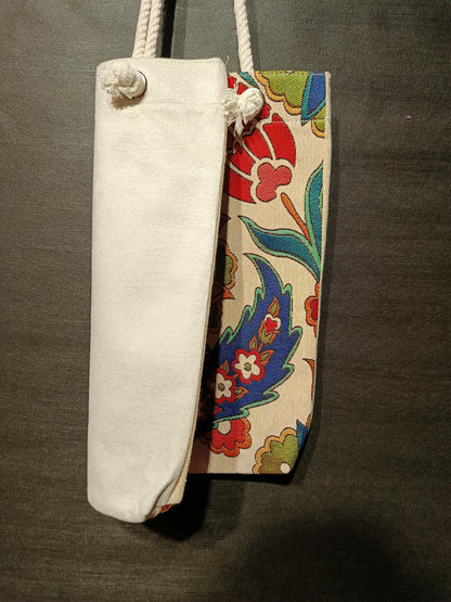 Handmade Floral Shoulder Bag: Organic Cotton Blend Tote