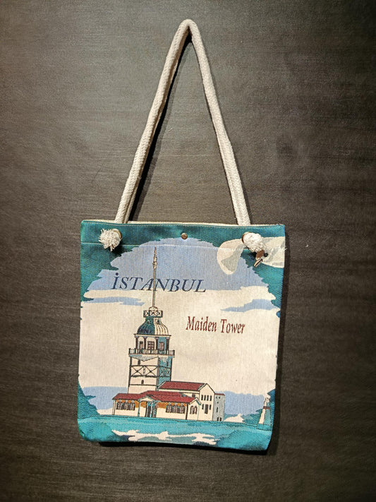 Maiden Tower Tote Bag: Organic Cotton Shoulder Bag