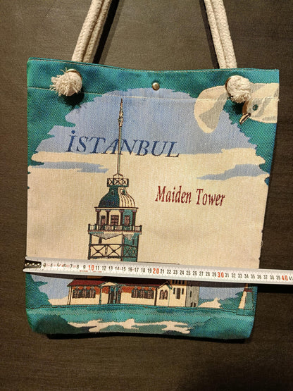 Maiden Tower Tote Bag: Organic Cotton Shoulder Bag