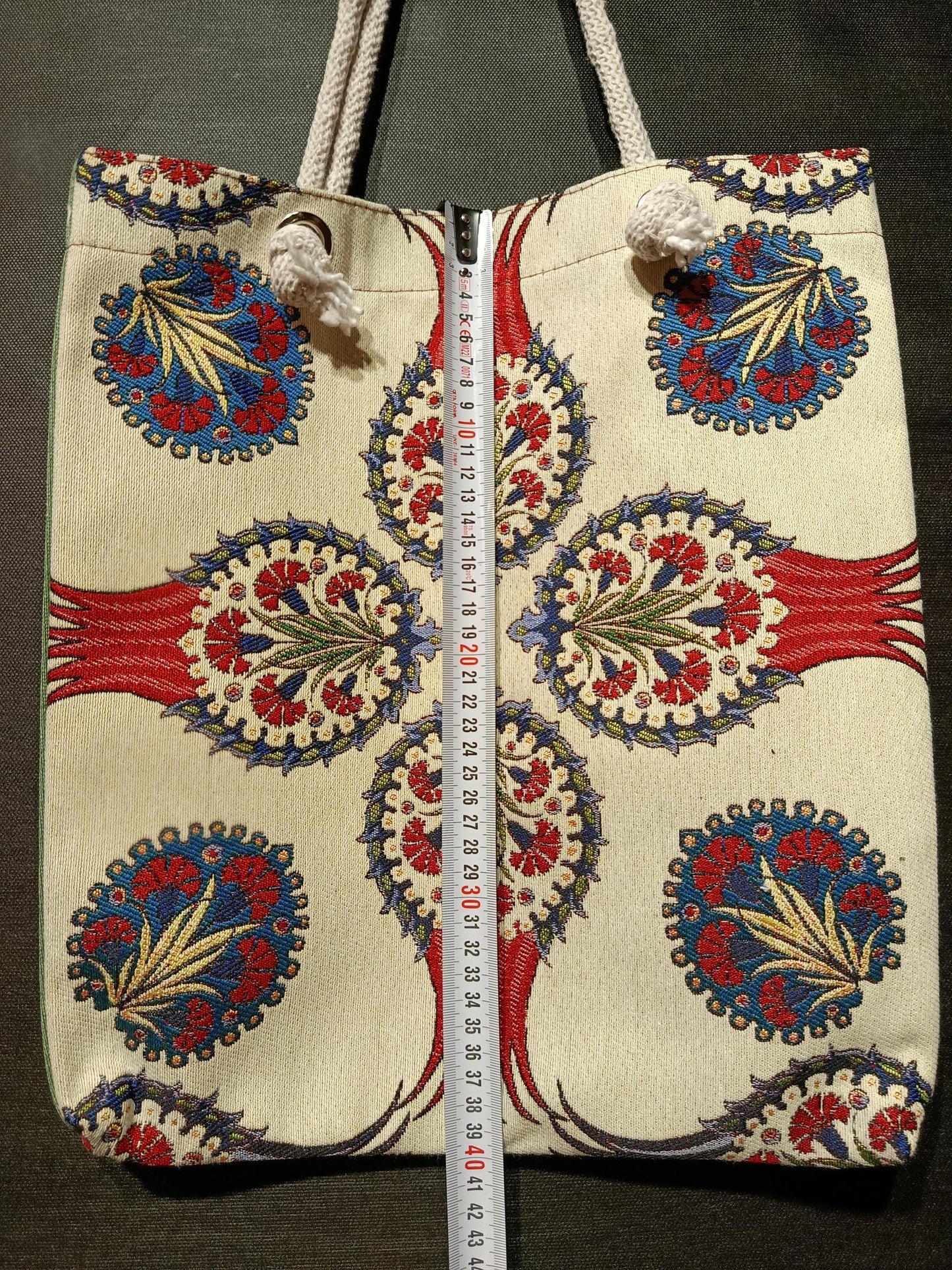 Handmade Floral Cotton Shoulder Bag (35cmx45cm)