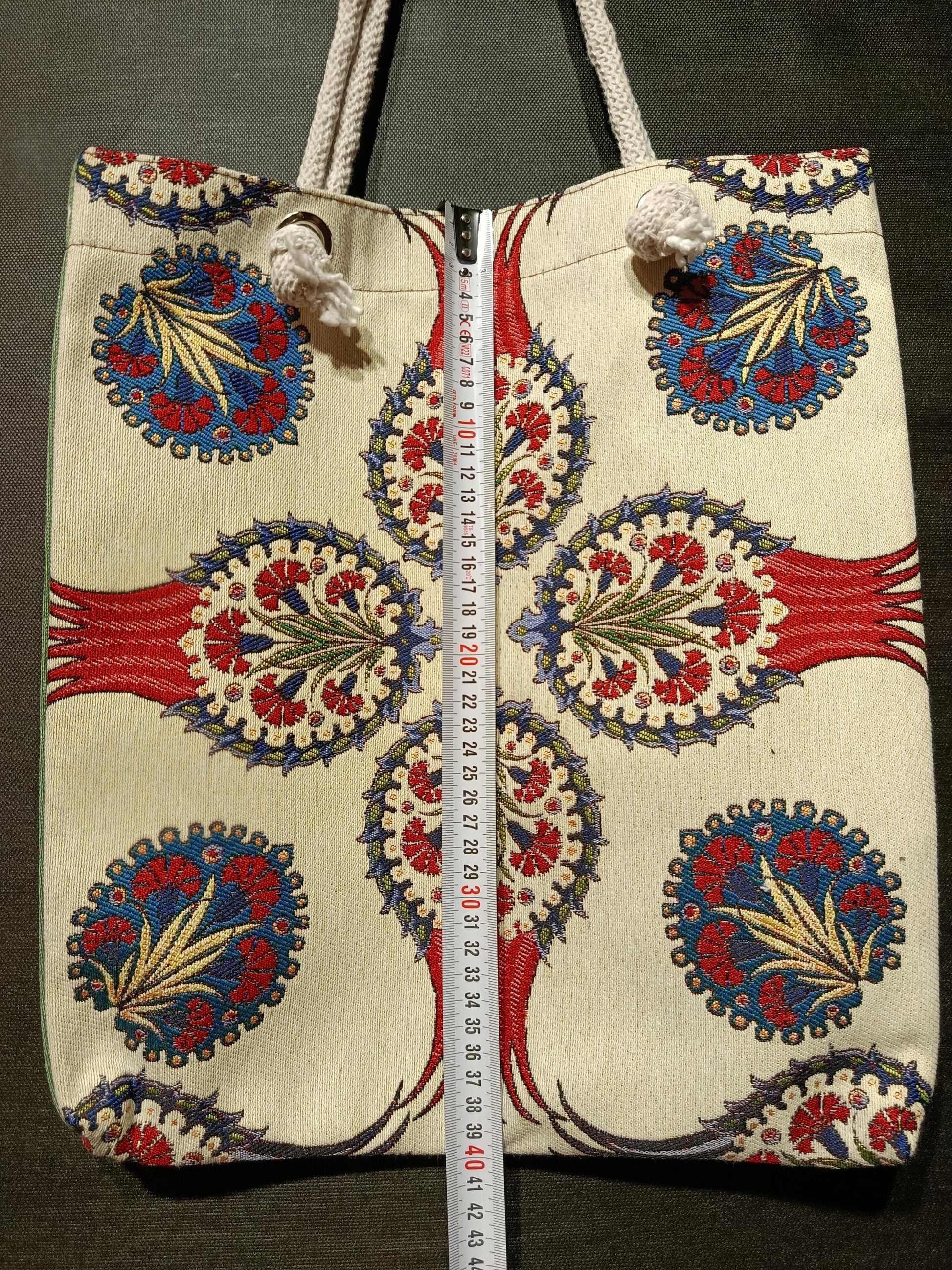 Handmade Floral Cotton Shoulder Bag (35cmx45cm)
