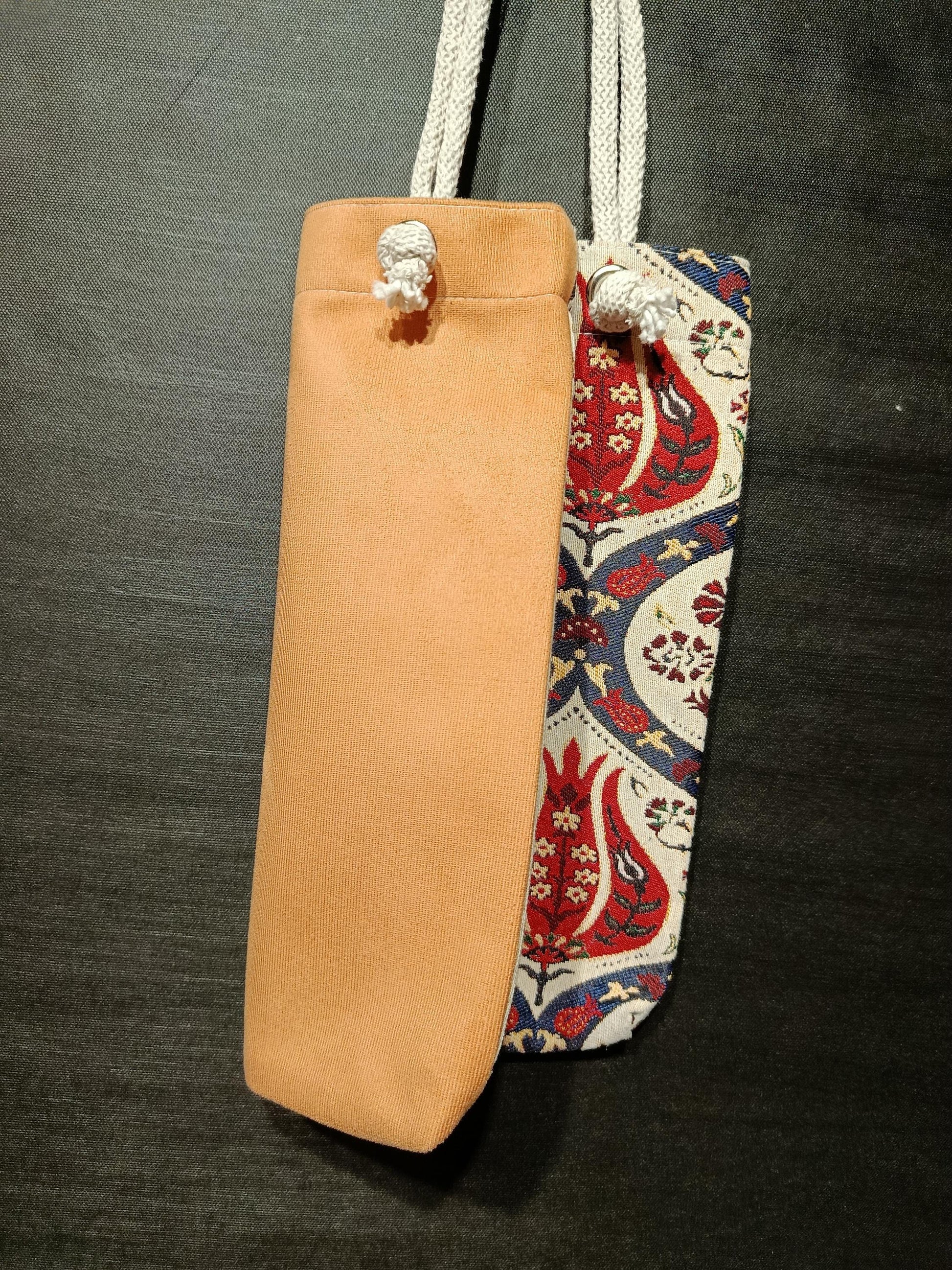 Tulip Design Shoulder Bag: Handmade Organic Cotton Blend