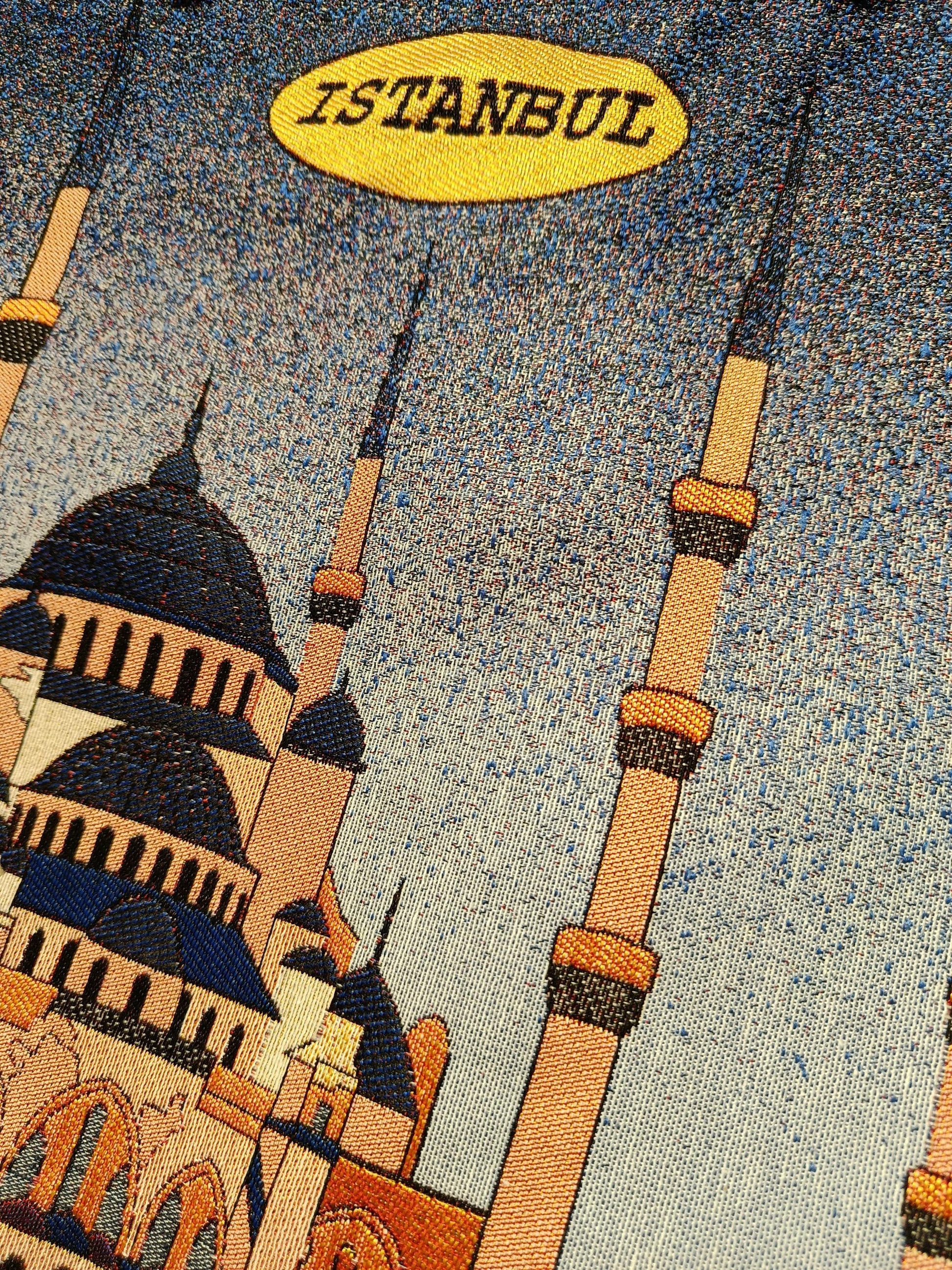 Blue Mosque Bag: Istanbul Print Shoulder Bag