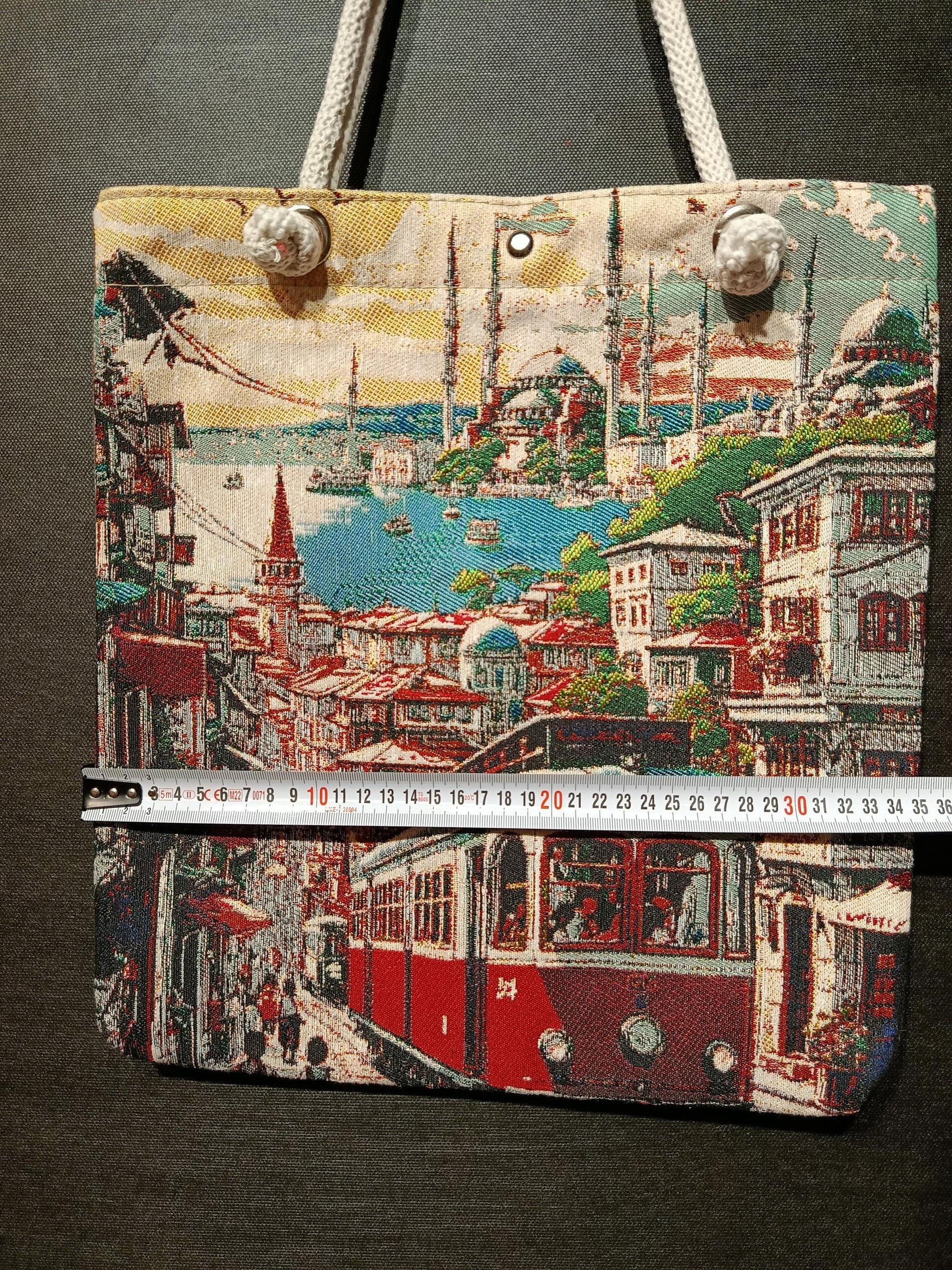 Istanbul Shoulder Bag: Handmade Cotton Blend Tote (35cmx45cm)