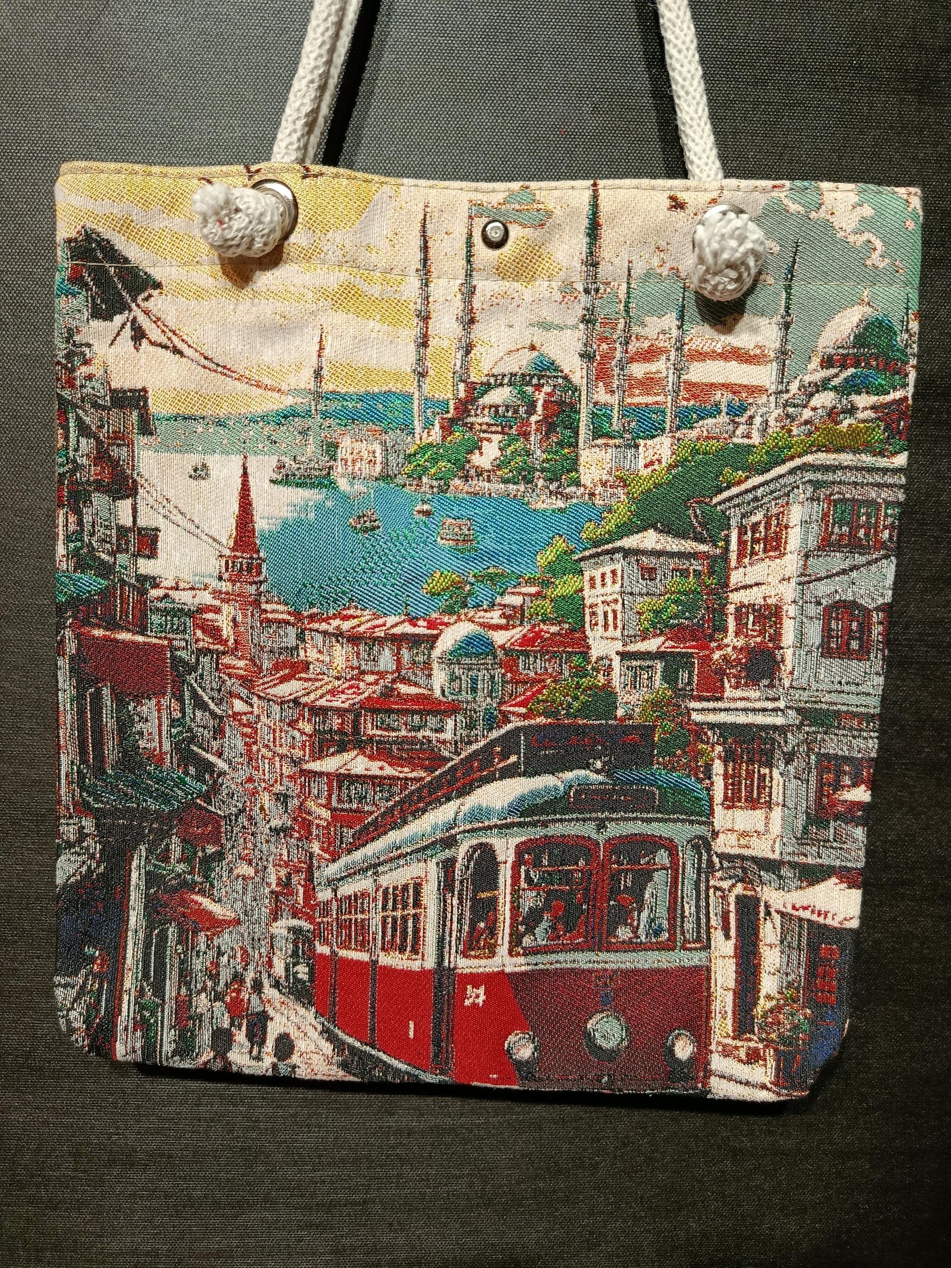 Istanbul Shoulder Bag: Handmade Cotton Blend Tote (35cmx45cm)