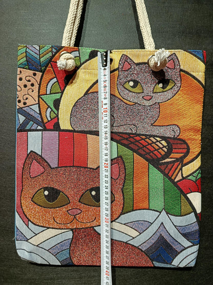 Cats of Istanbul Tote Bag: Handmade Shoulder Bag
