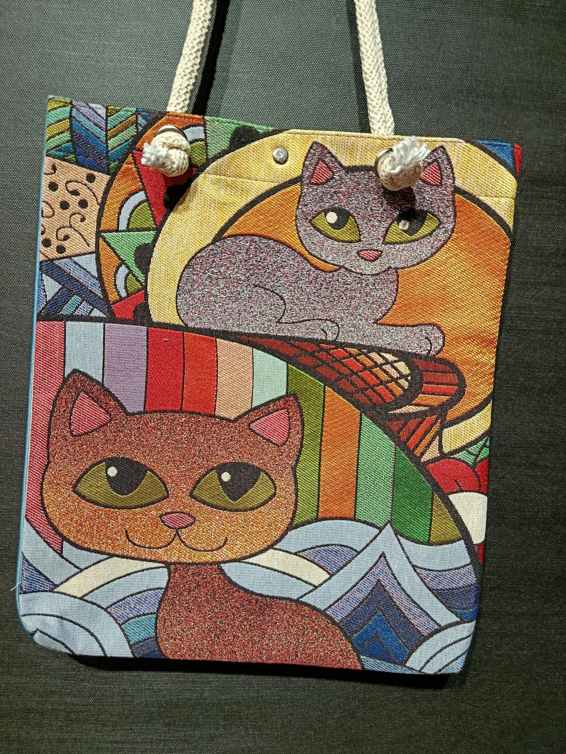 Cats of Istanbul Tote Bag: Handmade Shoulder Bag