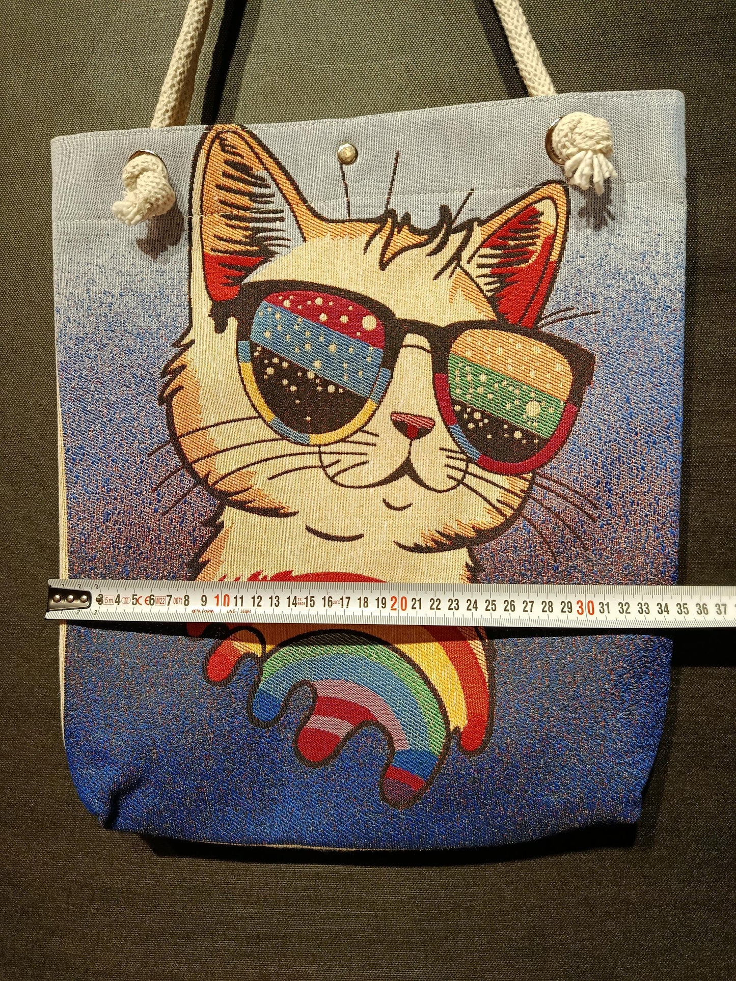Cats in Istanbul Tote Bag: Handmade Shoulder Bag (35cmx45cm)