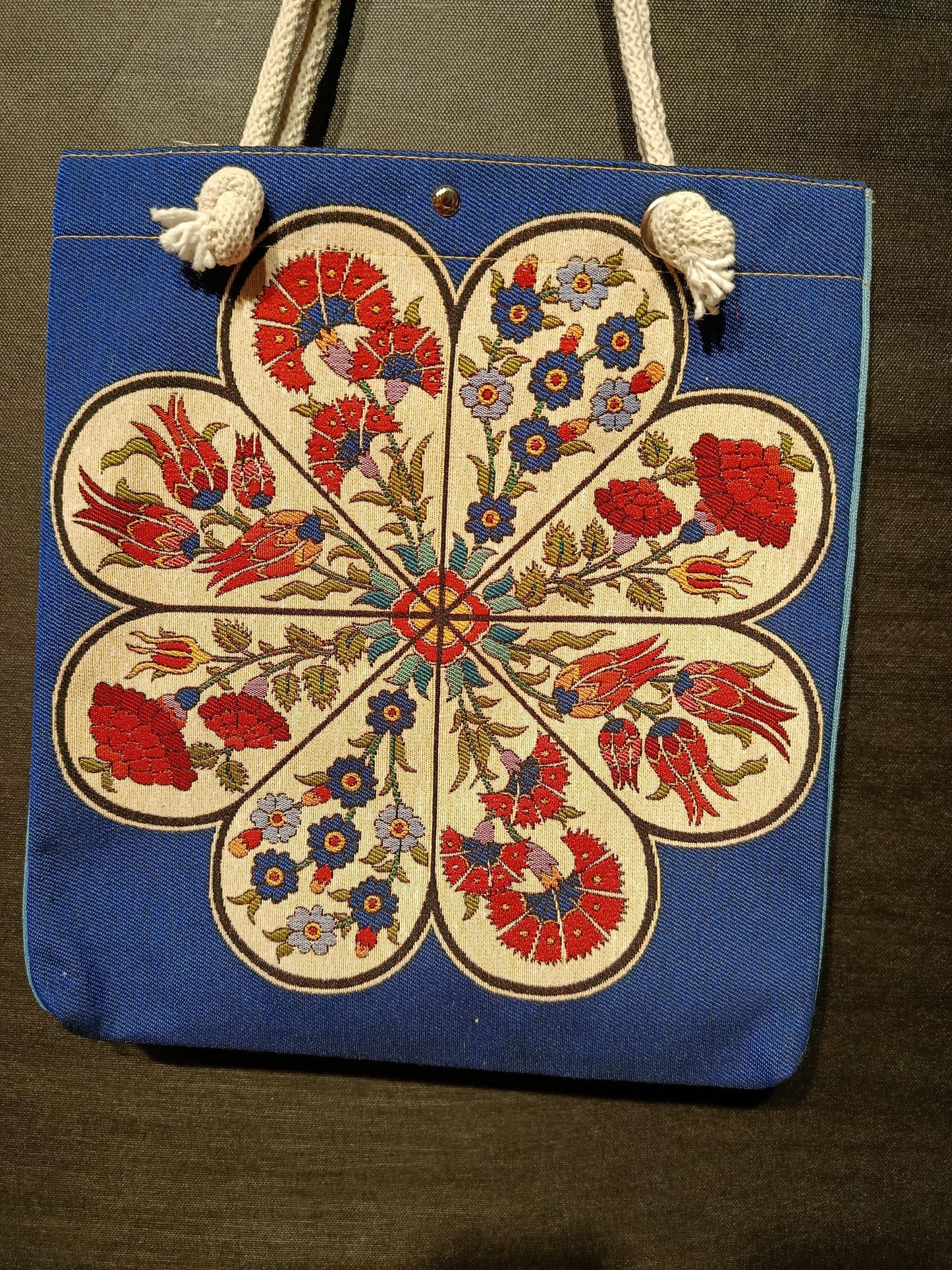 Floral Print Tote Bag: Handmade Shoulder Bag (35cmx45cm)
