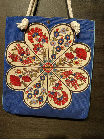 Floral Print Tote Bag: Handmade Shoulder Bag (35cmx45cm)