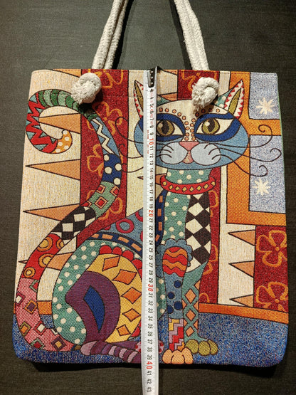 Cats of Istanbul Tote Bag: Colorful Shoulder Bag