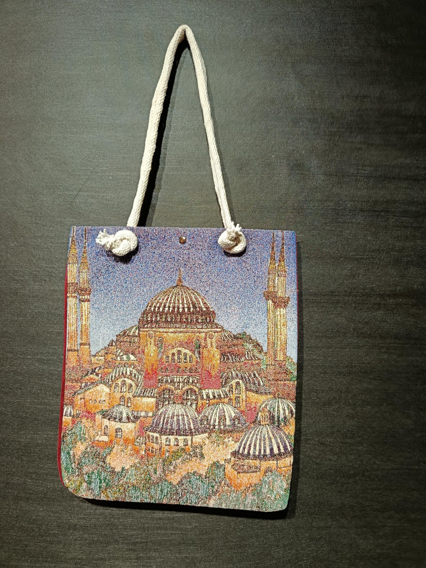 Blue Mosque Tote Bag: Organic Cotton Shoulder Bag (35cmx45cm)