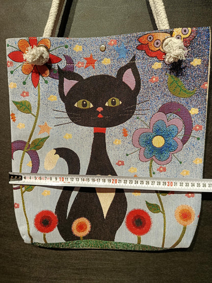 Cats in Istanbul Tote Bag: Handmade Shoulder Bag