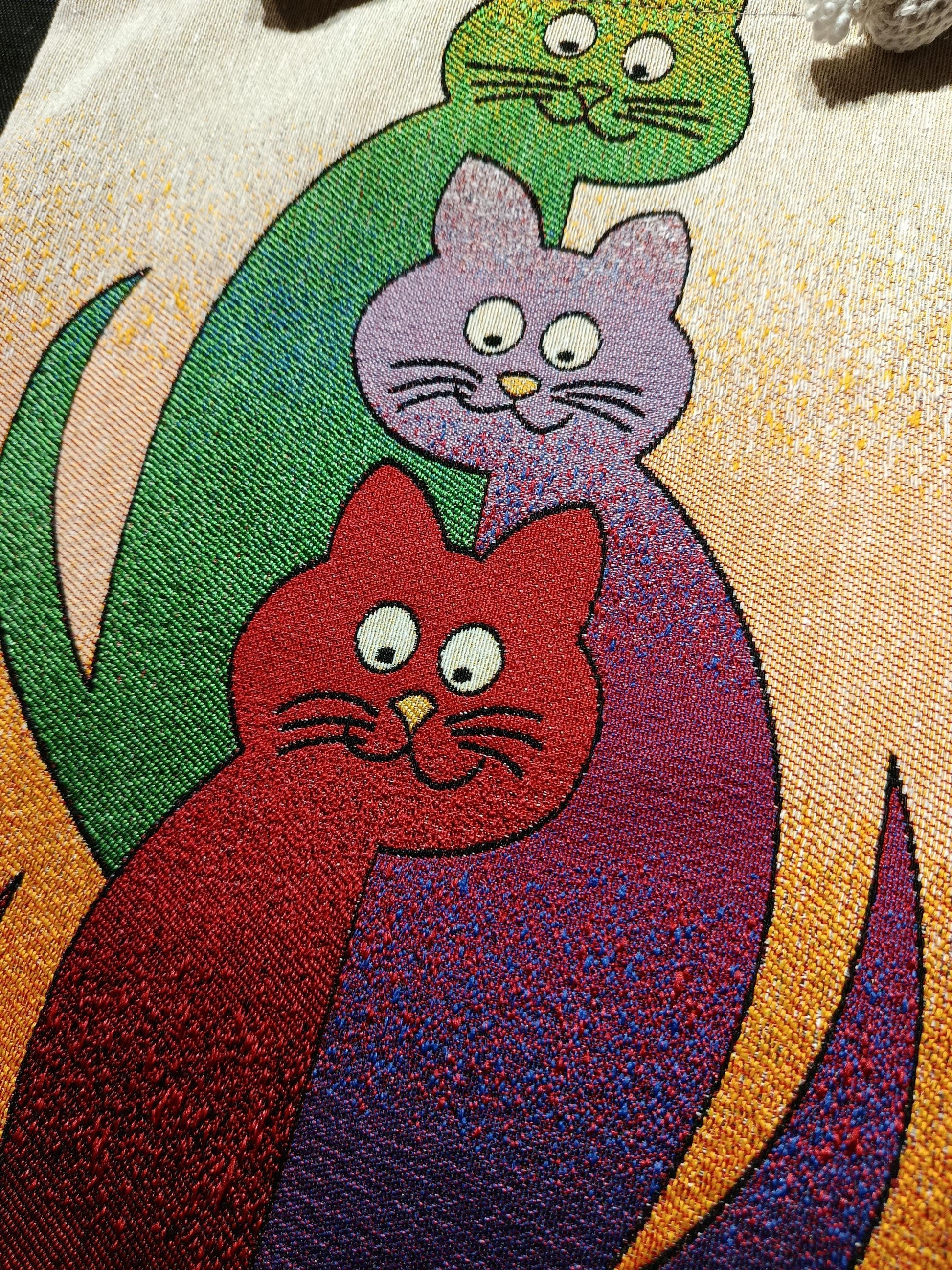 Cats of Istanbul Tote Bag: Handmade Organic Cotton Shoulder Bag