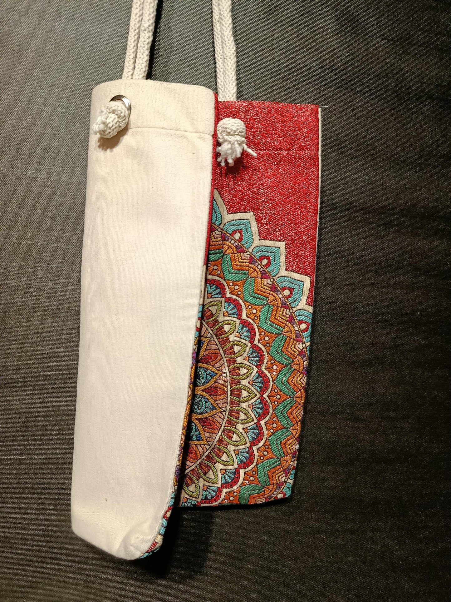 Handmade Mandala Tote Bag: Organic Cotton Shoulder Bag
