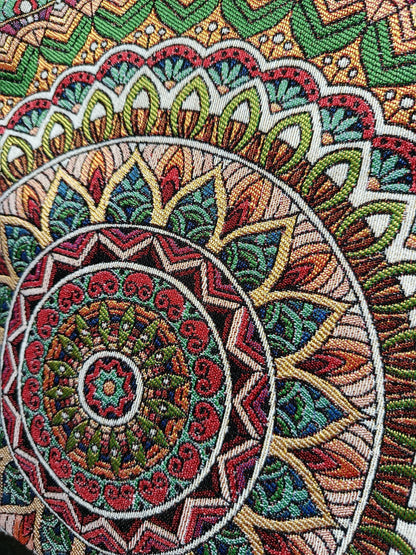 Handmade Mandala Tote Bag: Organic Cotton Shoulder Bag