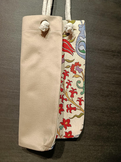 Handmade Floral Tote Bag: Cotton Blend Shoulder Bag