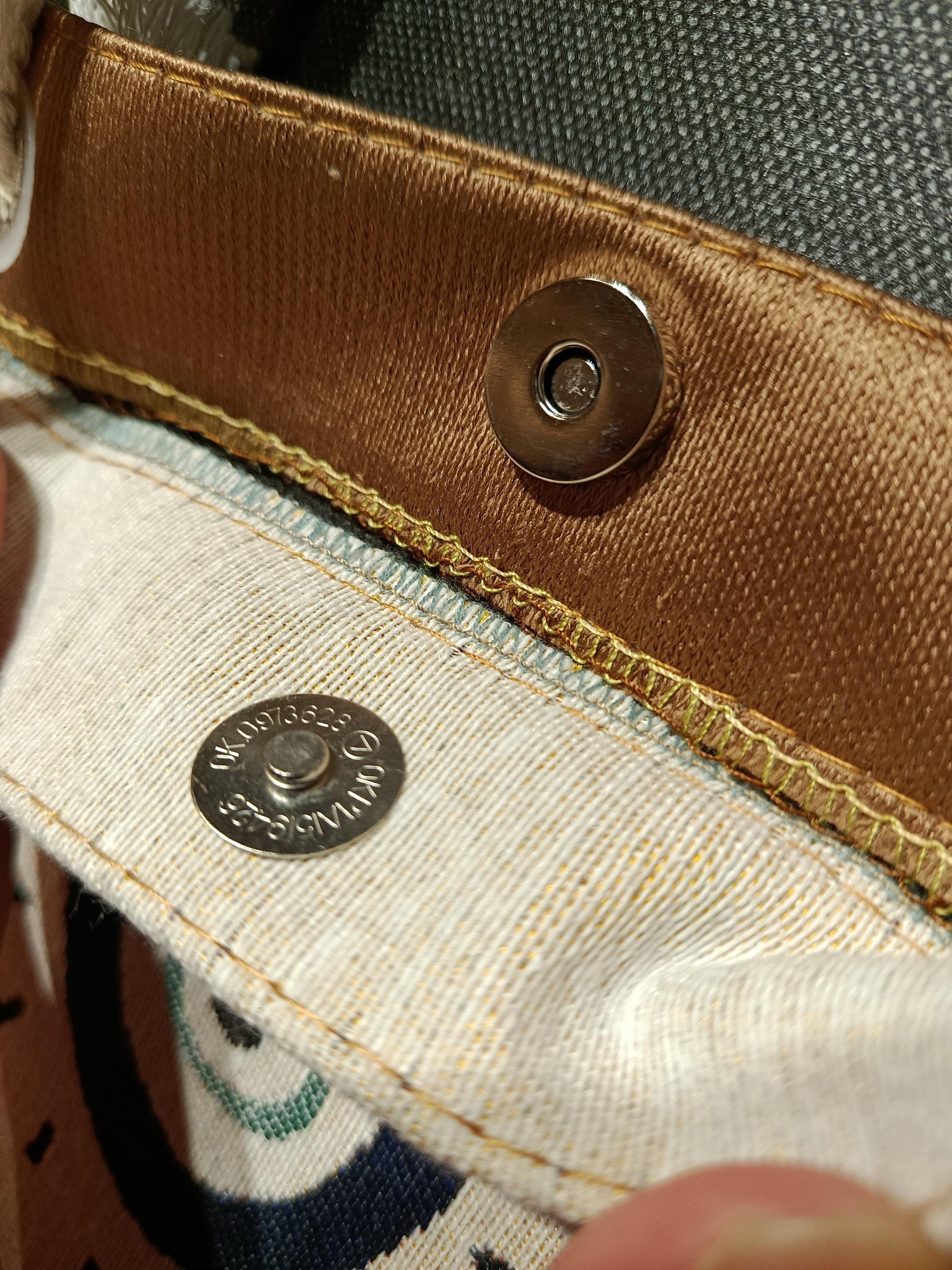 Handmade Shoulder Bag: Organic Cotton Blend, Evil Eye Design (35cmx45cm)