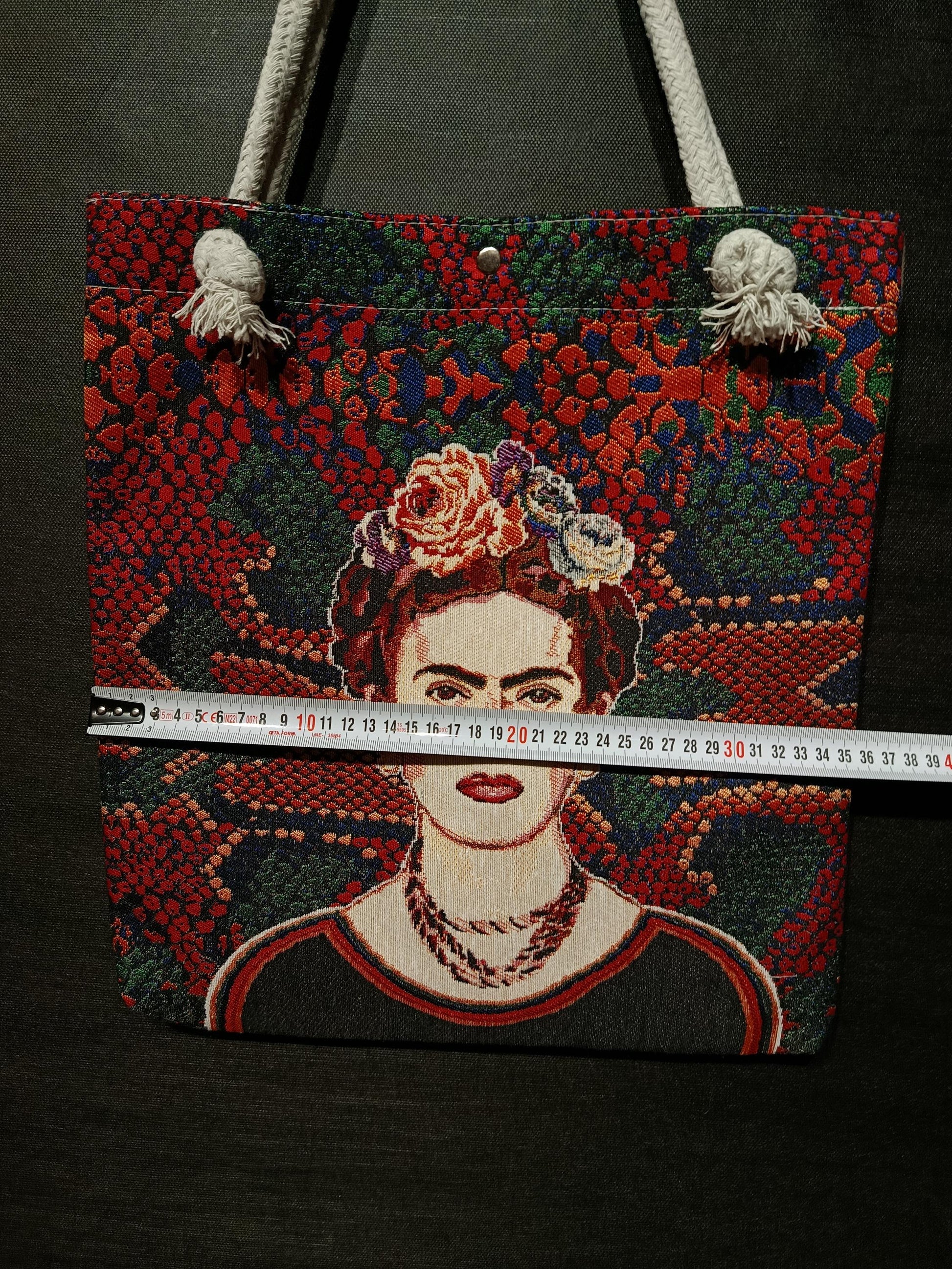 Frida Kahlo Tote Bag: Organic Cotton Shoulder Bag