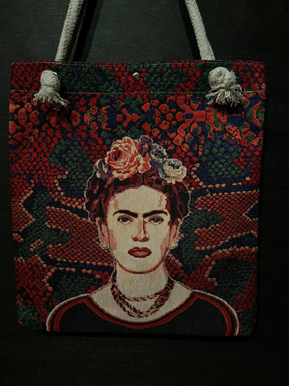 Frida Kahlo Tote Bag: Organic Cotton Shoulder Bag