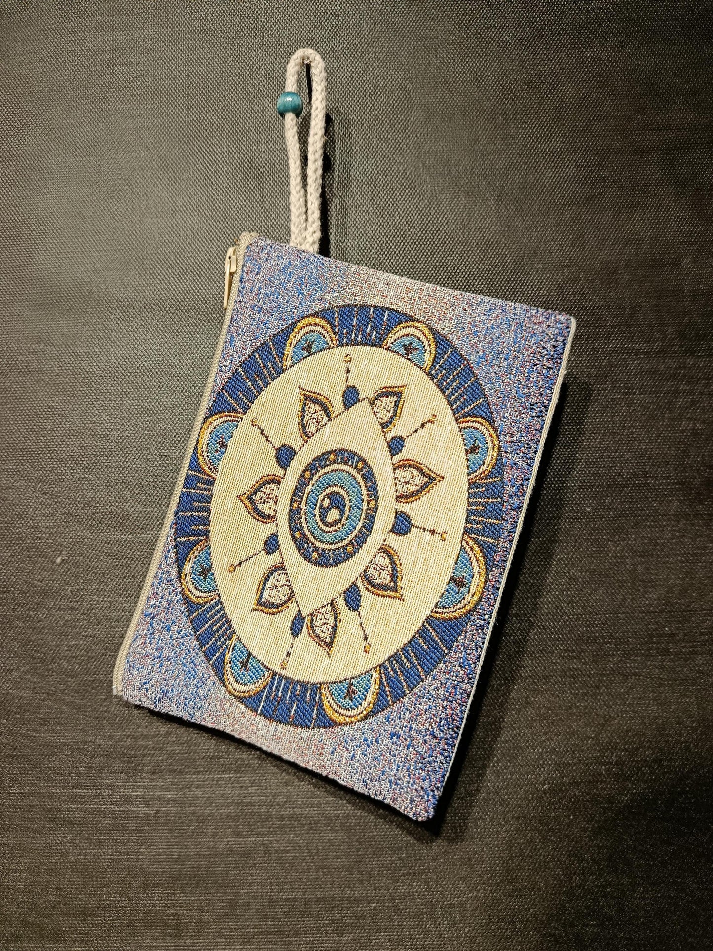 Handmade Evil Eye Purse: Organic Cotton Blend, Daily Use Bag (15cmx20cm)