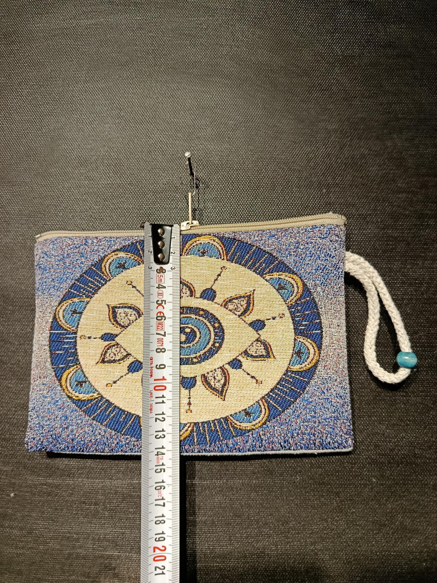 Handmade Evil Eye Purse: Organic Cotton Blend, Daily Use Bag (15cmx20cm)