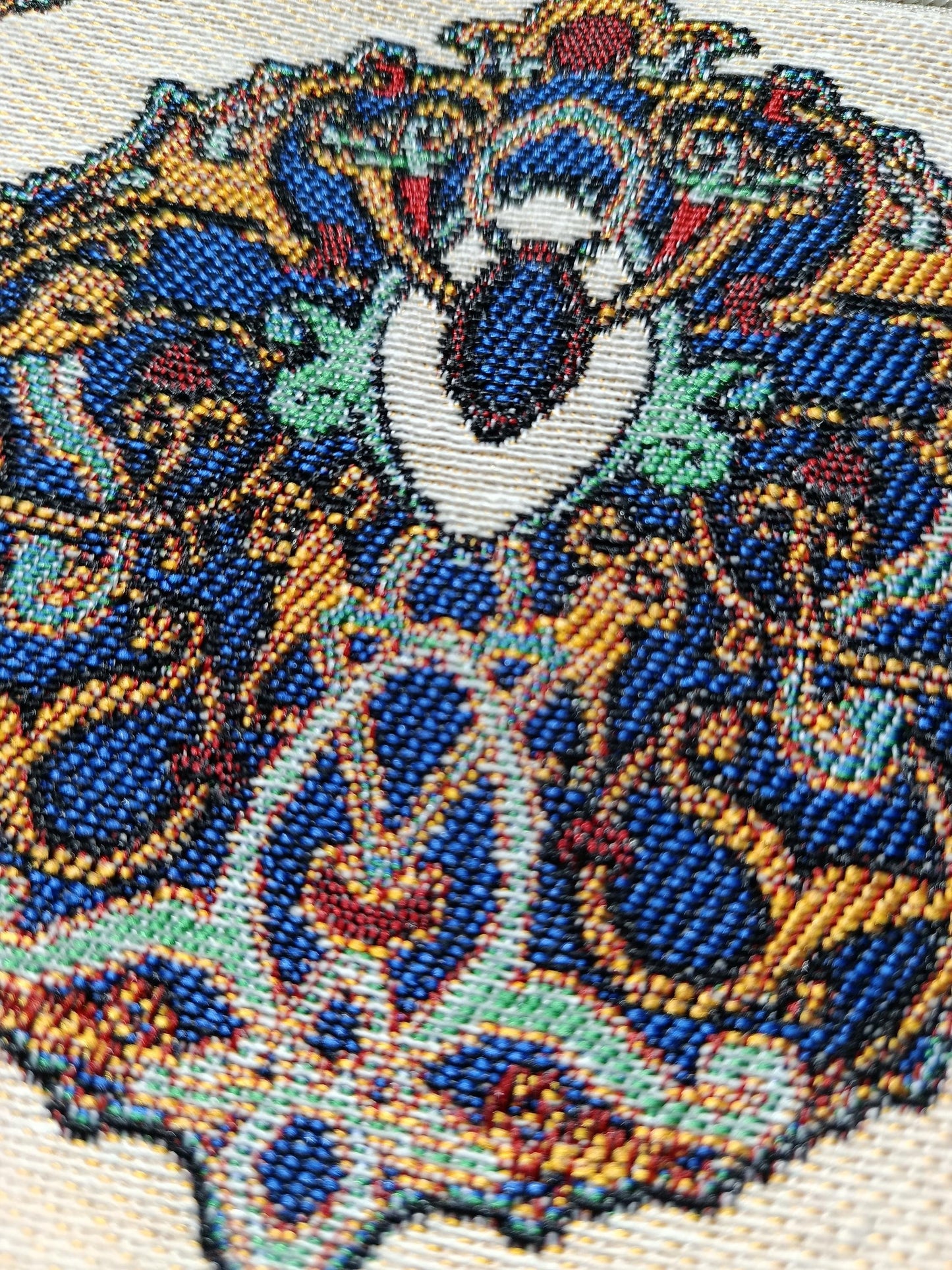 Handmade Gobelin Purse with Persian Motif – Tapestry Zipper Pouch – Oriental Mini Wristlet Bag