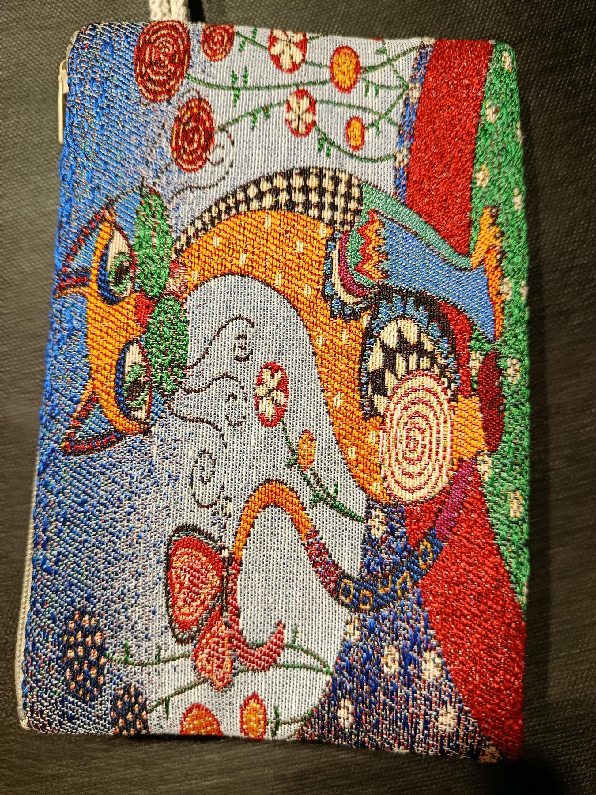 Handmade Tapestry Purse: Floral Cat Design, Small Everyday Bag