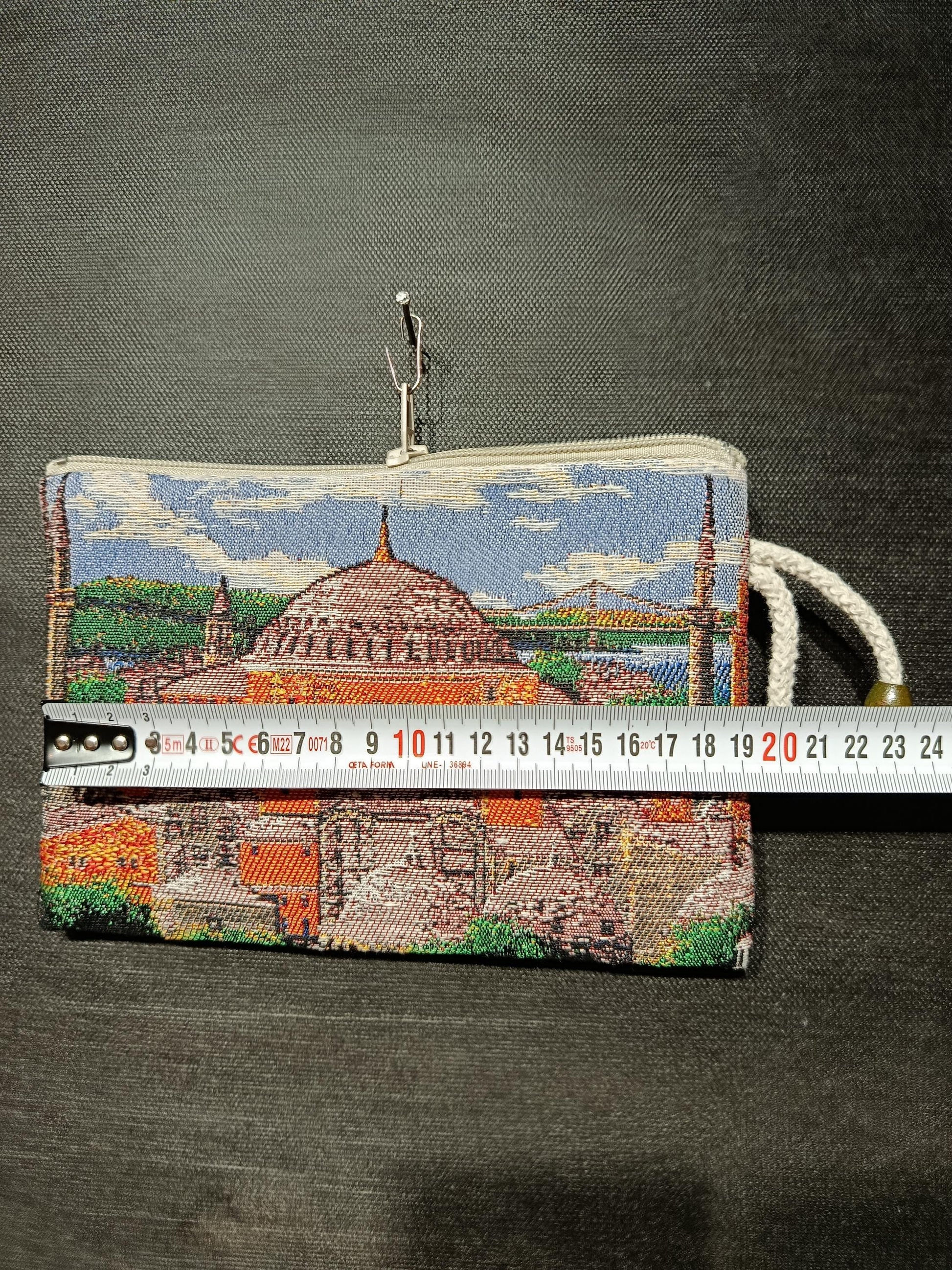 Woven Cotton Purse: Handmade Tapestry Bag (15cmx20cm)