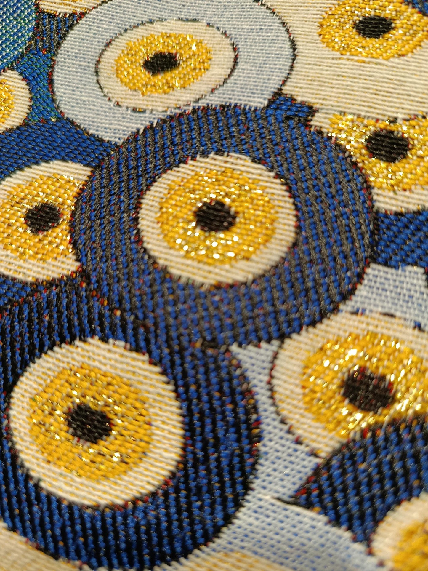 Handmade Cotton Blend Purse: Evil Eye Design