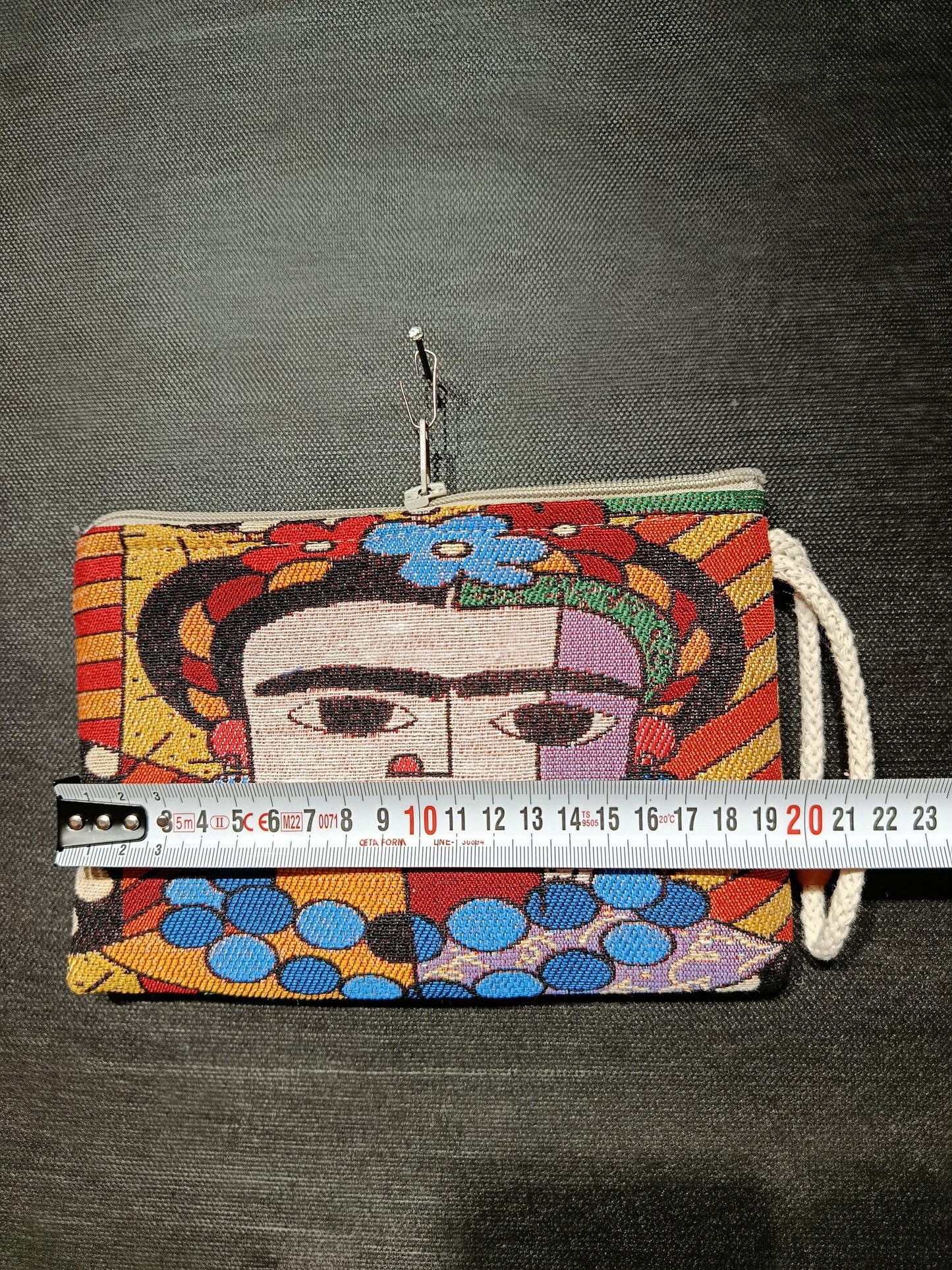 Handmade Frida Kahlo Purse: Cotton Blend Small Bag (15cmx20cm)