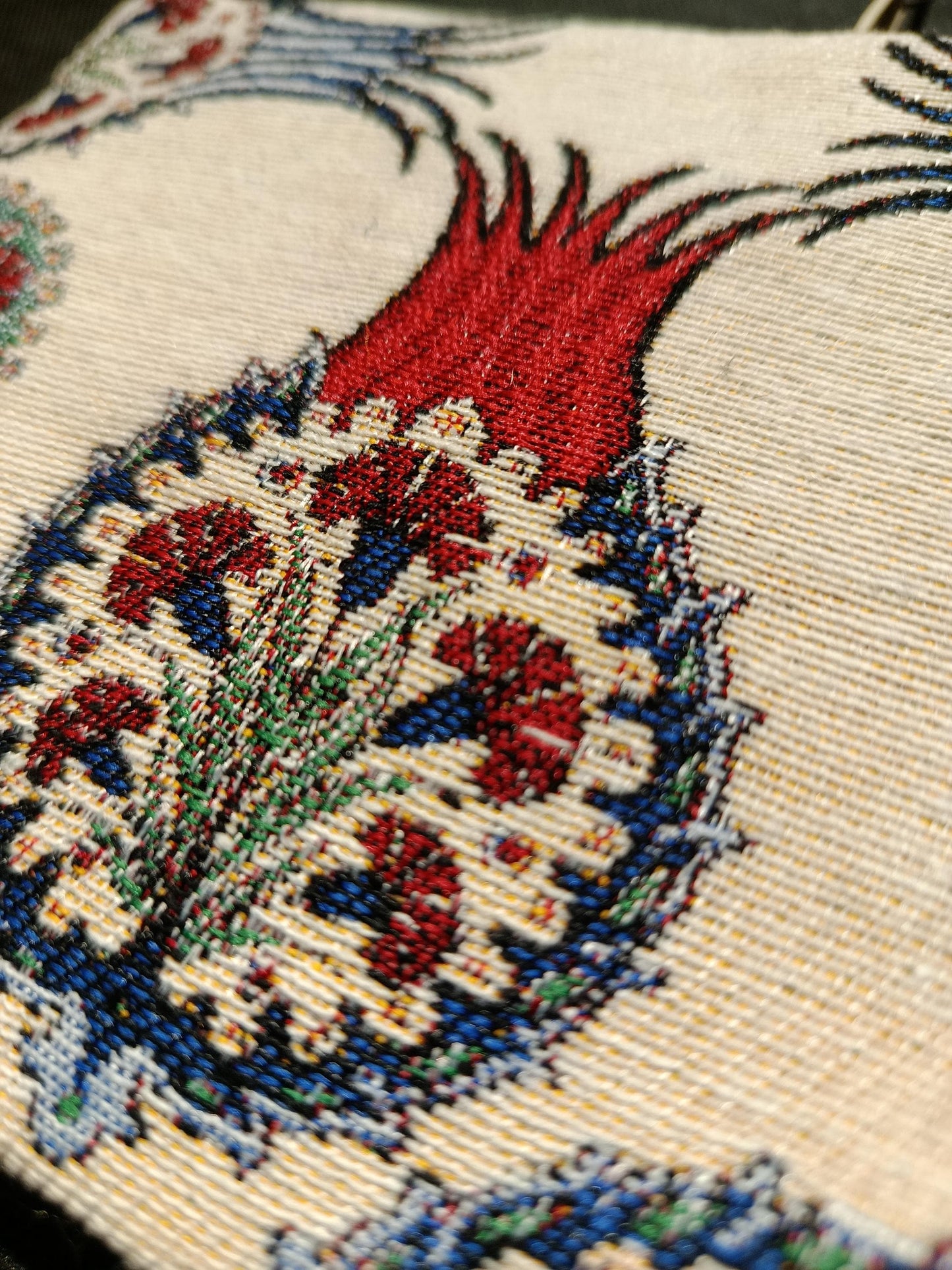 Handmade Floral Purse: Organic Cotton Blend, Small Clutch