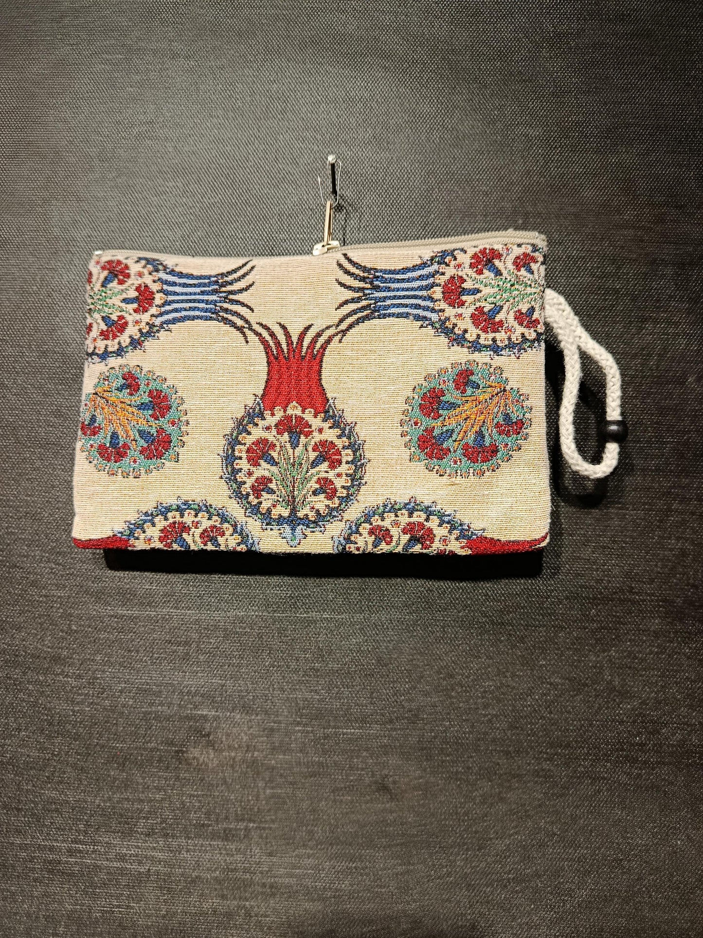 Handmade Floral Purse: Organic Cotton Blend, Small Clutch