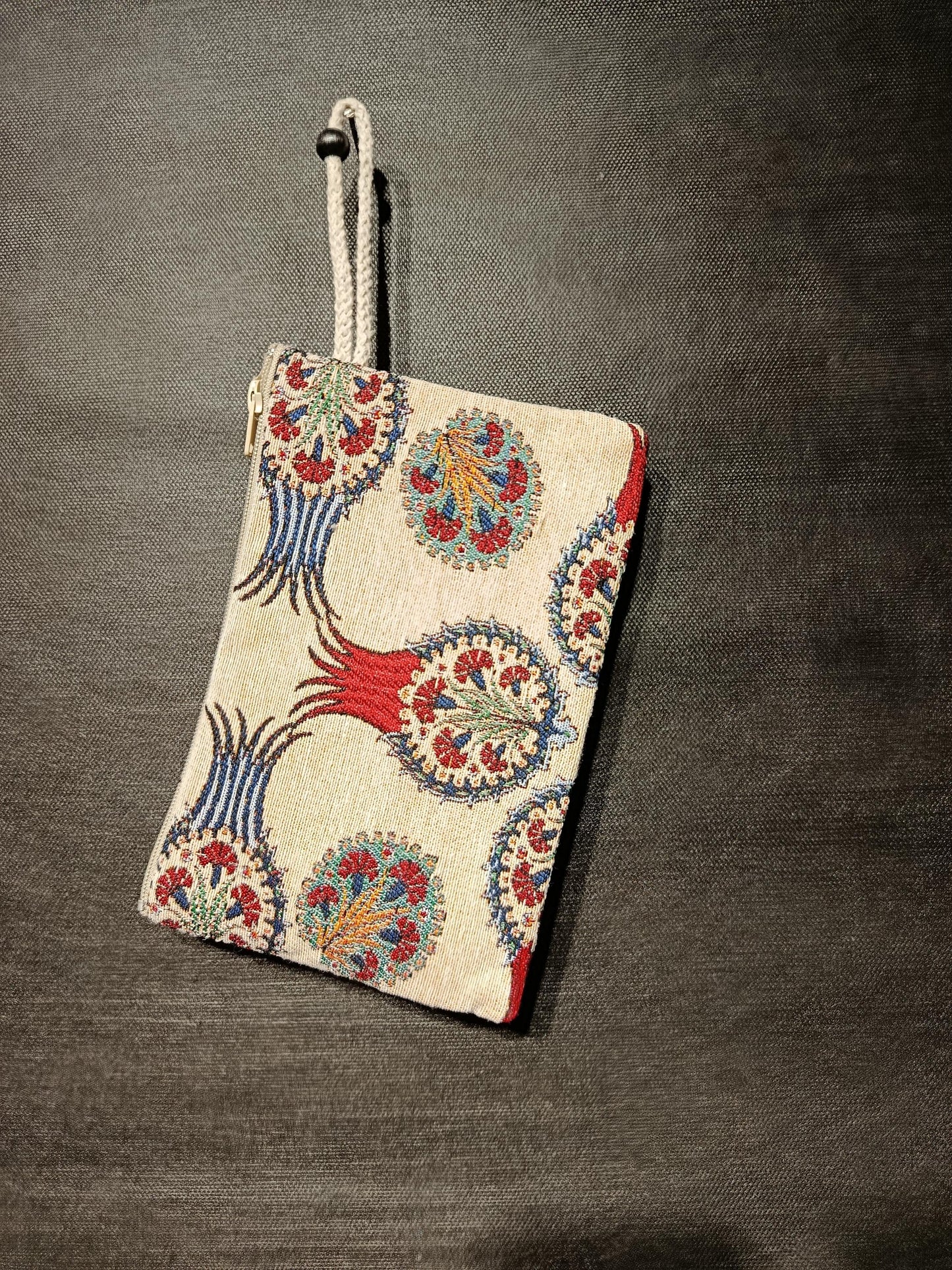 Handmade Floral Purse: Organic Cotton Blend, Small Clutch