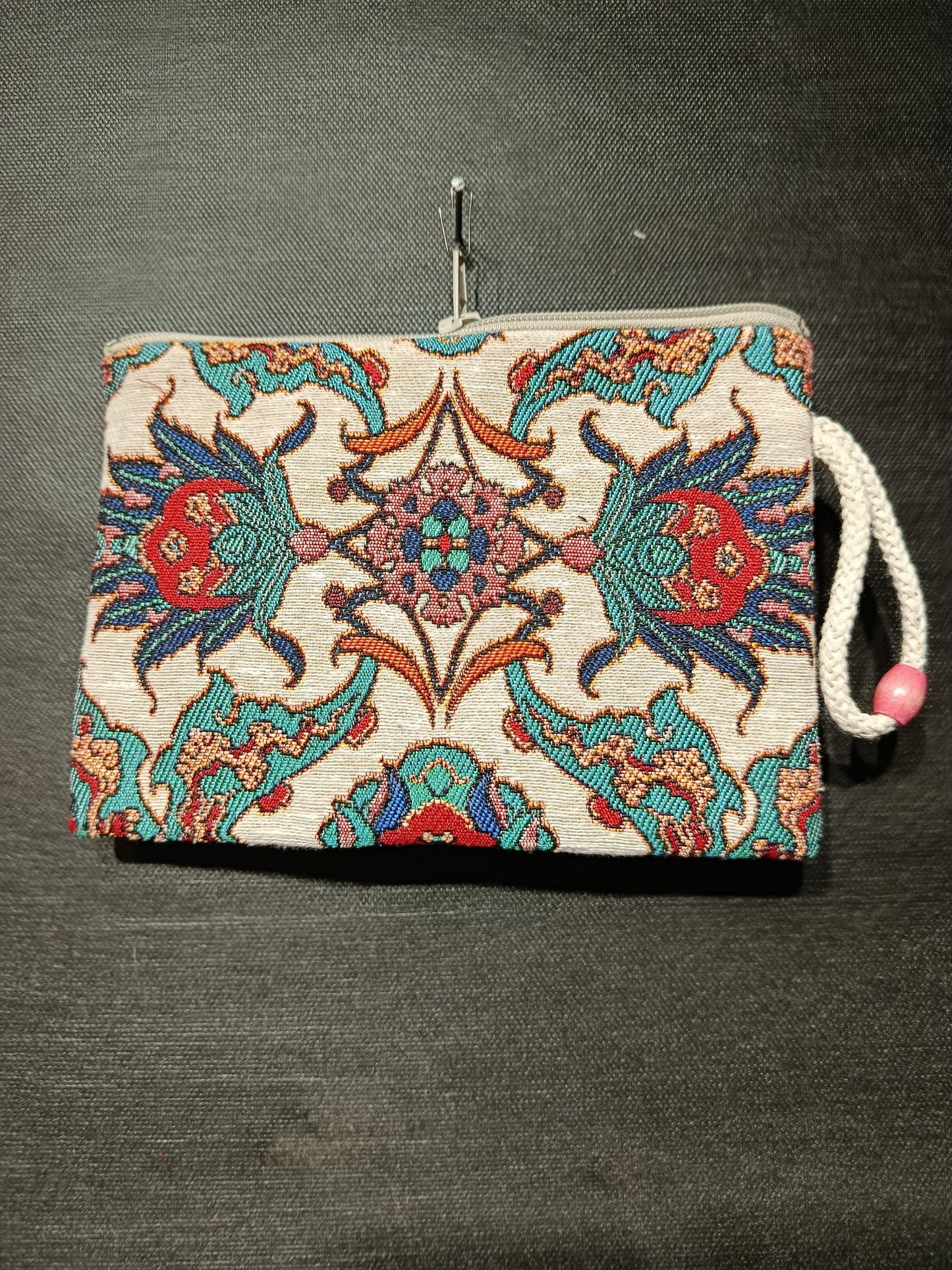 Handmade Floral Purse: Cotton Blend Small Bag (15cmx20cm)