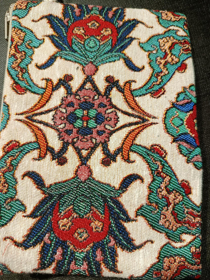Handmade Floral Purse: Cotton Blend Small Bag (15cmx20cm)