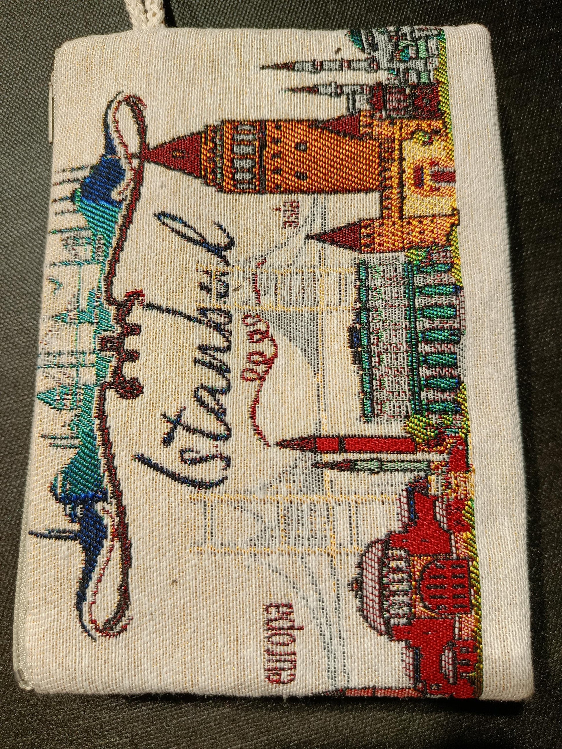 Istanbul Cityscape Tapestry Clutch – Turkish Landmarks Souvenir Pouch