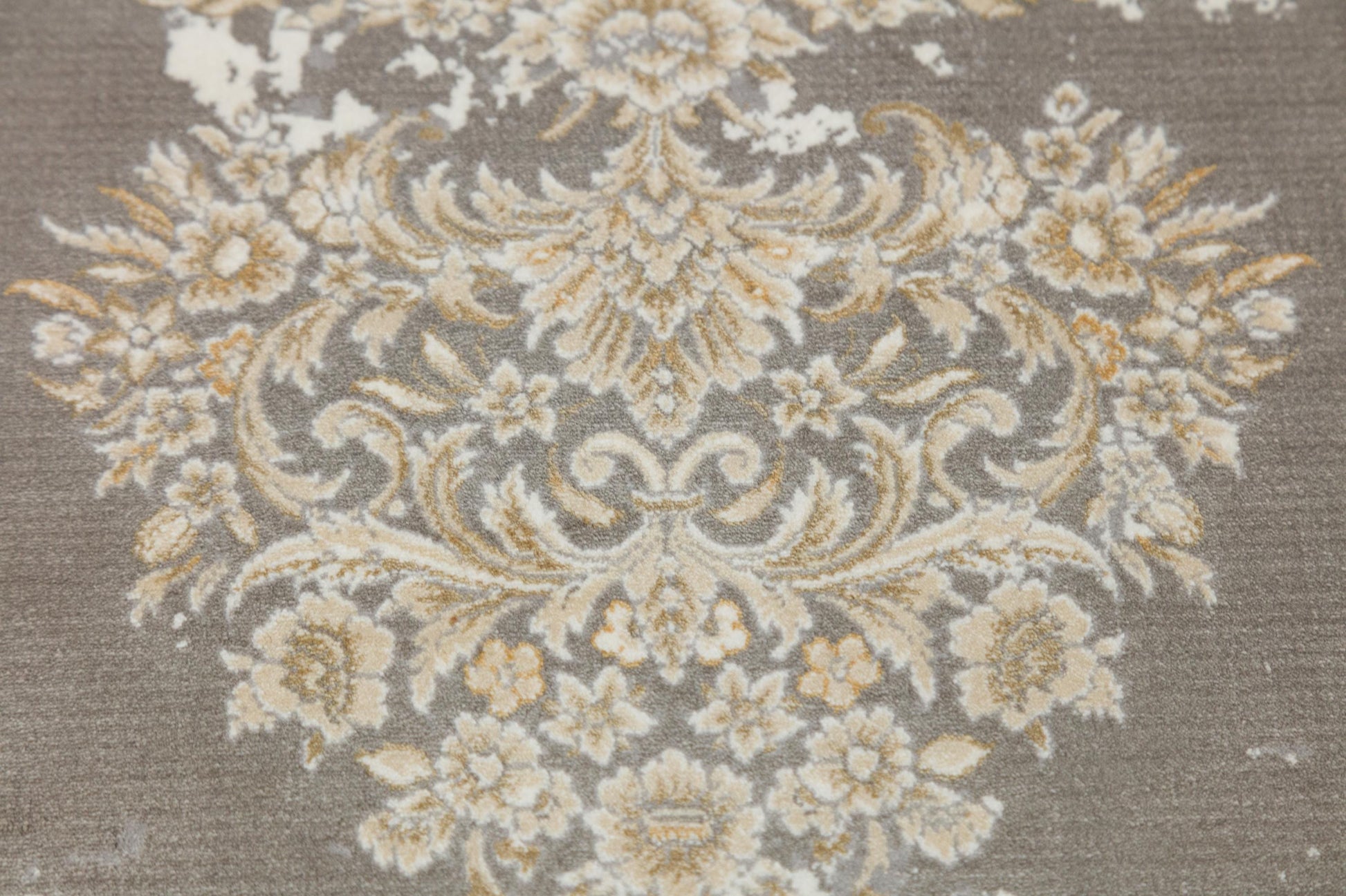 7x10 ft, Gray Classic oriental Silk Rug: Bamboo Yarn,fine fringes carpet