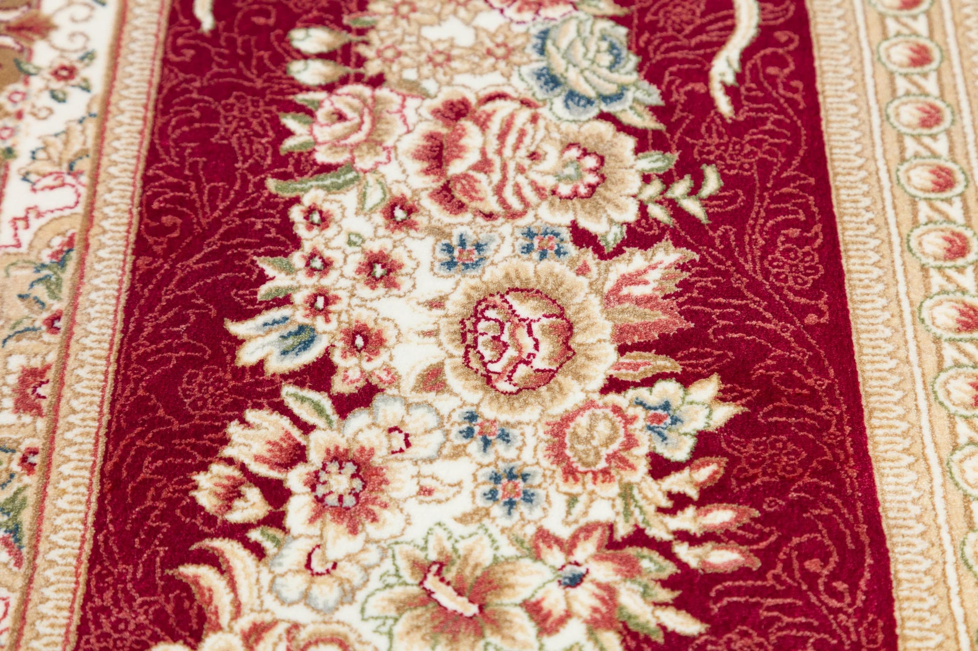 10x13 ft, Red Classic Medallion Bamboo Silk Rug, Turkish Oriental Design, Real Silk Fringes